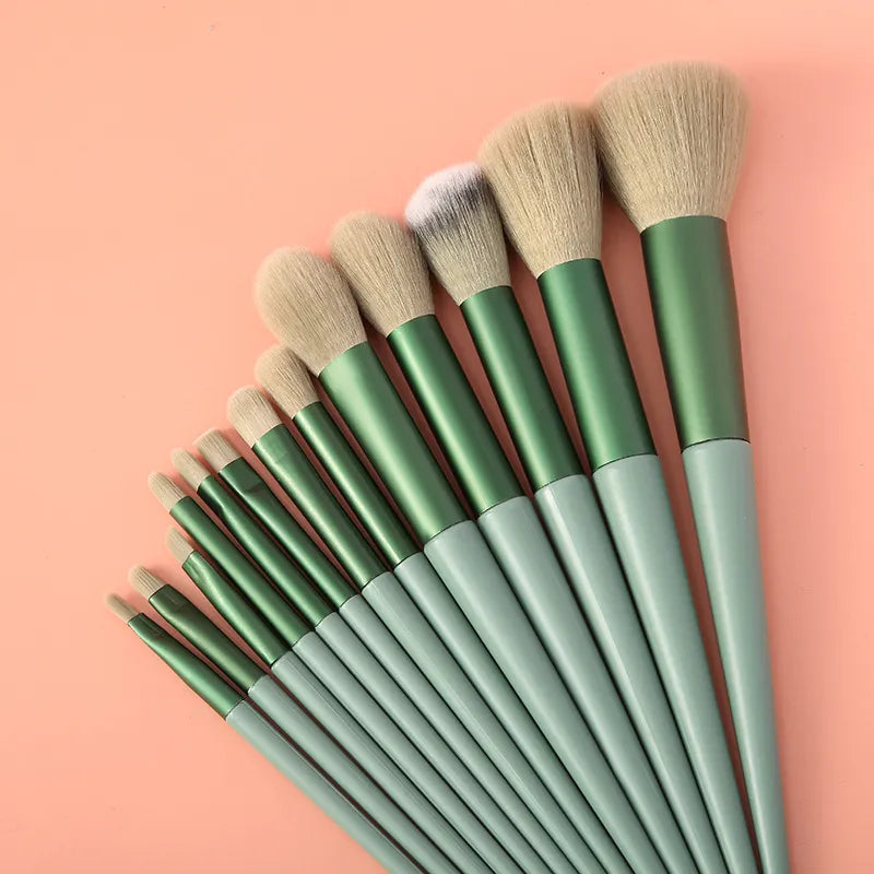 Pincéis De Maquiagem Kits Com 13 Unidades + Bolsa