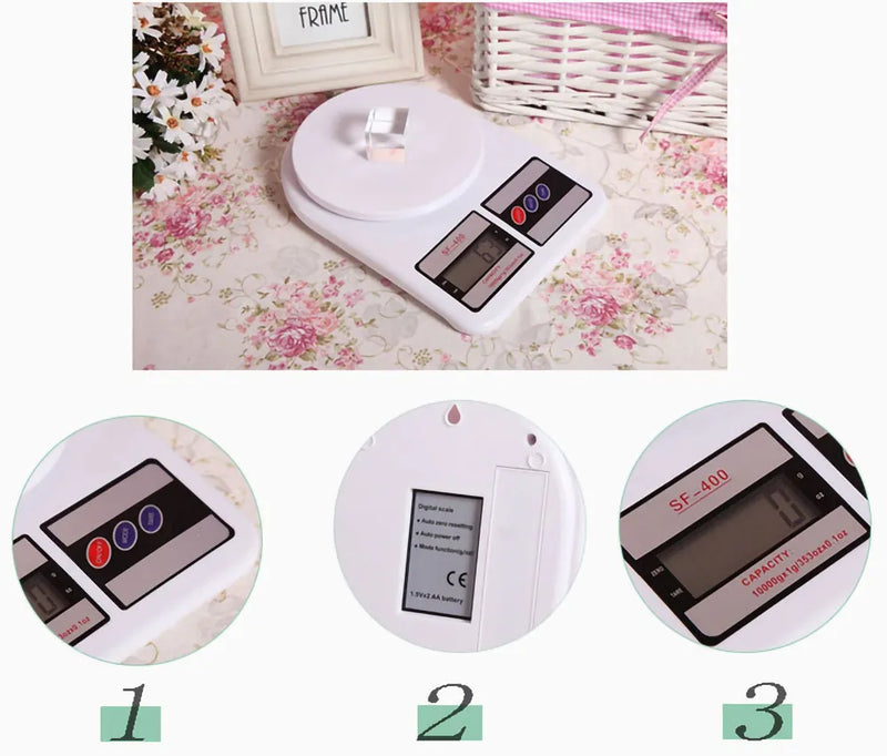 Balança Cozinha Digital 10kg Alta Precisão Dieta E Nutrição SanShopping