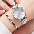 Relógio, Mais Pulseira De Aço Inoxidável, Conjunto Com 2 Peças, Elegância e Estilo SanShopping
